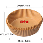 Air Fryer Disposable Paper Liners – Non-Stick Baking Sheets