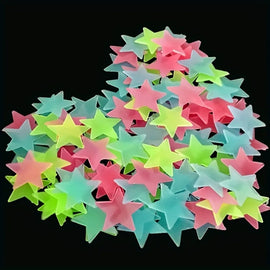 100/200 Pcs Luminous Star Wall Sticker, Suitable for Bedroom, and Wall Decoration, Creating An Exclusive Starry Sky Wall
