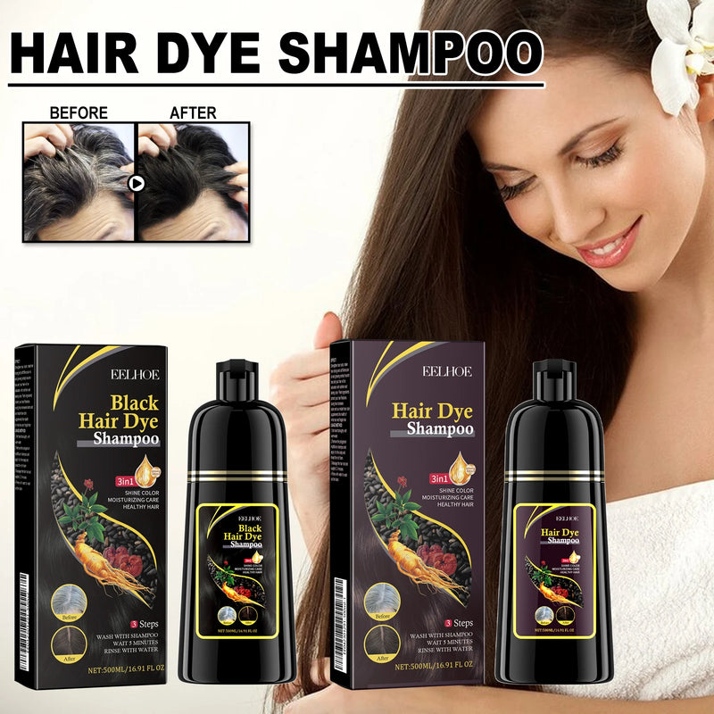 Eelhoe Black Hair Shampoo 500ml – Herbal Repair & Dye