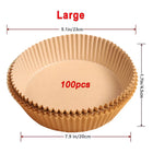 Air Fryer Disposable Paper Liners – Non-Stick Baking Sheets