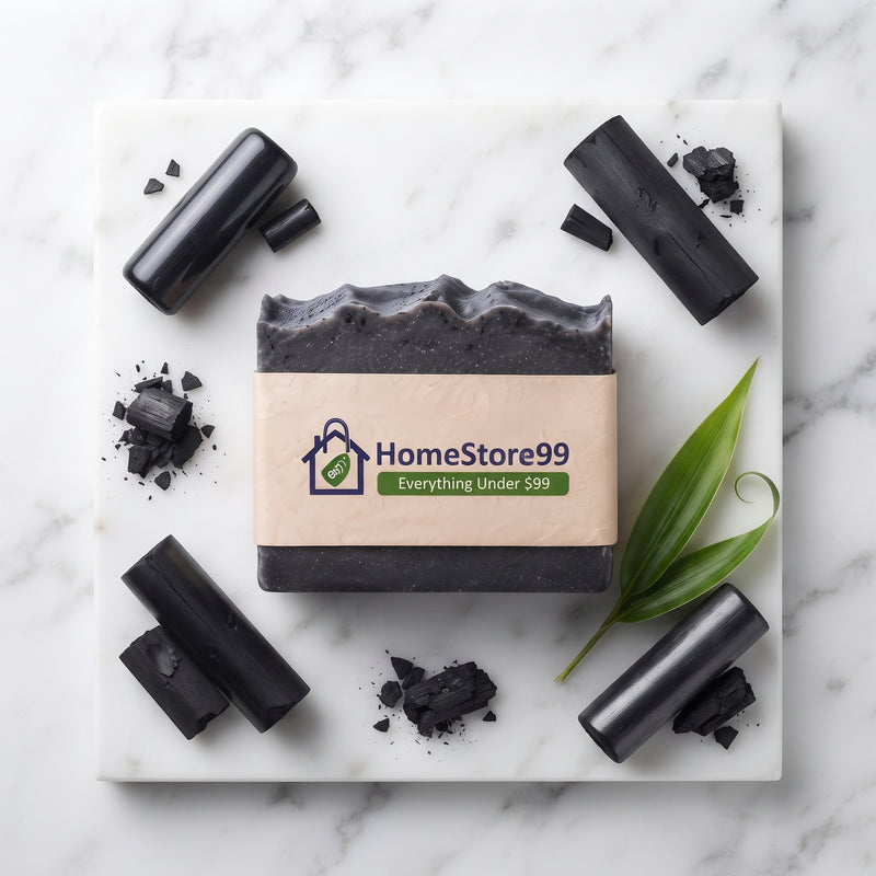 Handmade Charcoal Soap | Deep Cleansing Bath Bar | Made in India