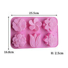 6-Hole Rose Silicone Mold – DIY Soap, Candle & Baking Tool