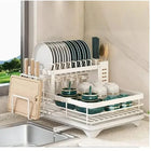 Double-Tier Extendable Dish Drainer – Large Rack