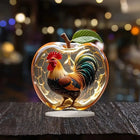 Crystal Apple Figurine – Decorative Paperweight Ornament