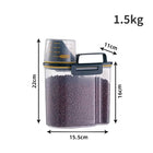 Pet Food Storage Container – Sealed Jar with Measuring Cup