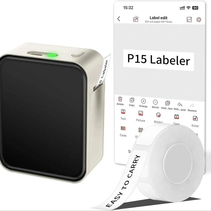 Marklife P15 Mini Thermal Label Printer – Inkless Sticker Maker