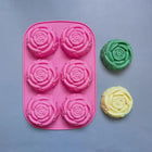 6-Hole Rose Silicone Mold – DIY Soap, Candle & Baking Tool