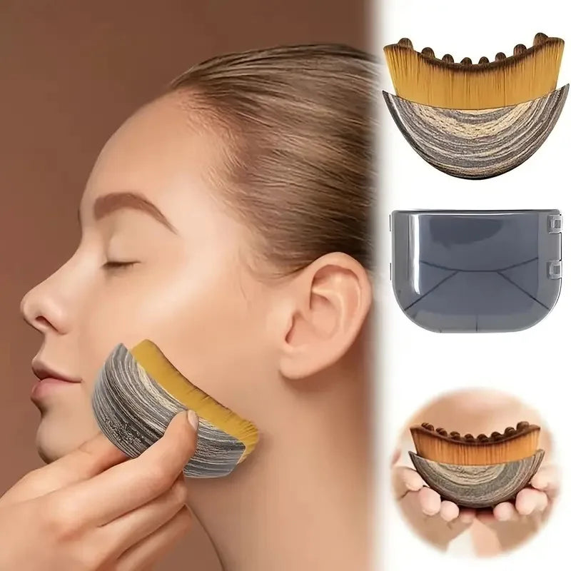 Portable Dry Facial Brush – Gentle Exfoliating Sculpt Tool