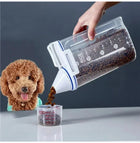 Pet Food Storage Container – Sealed Jar with Measuring Cup