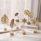 Golden Ginkgo Leaf Metal Figurine – Desktop Decor Ornament