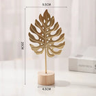 Golden Ginkgo Leaf Metal Figurine – Desktop Decor Ornament