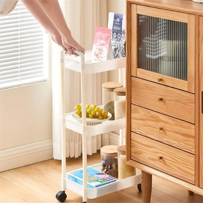 Multi-Layer Storage Trolley – Floor Rack with Handle