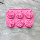 6-Hole Rose Silicone Mold – DIY Soap, Candle & Baking Tool
