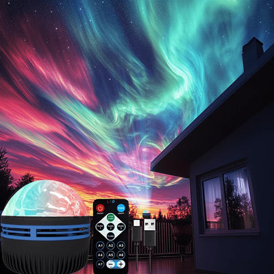 7-Color Starry Sky Projector – Aurora Night Light