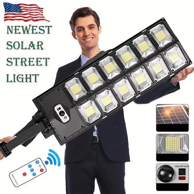 504LED Solar Street Light – Motion Sensor & Remote Control