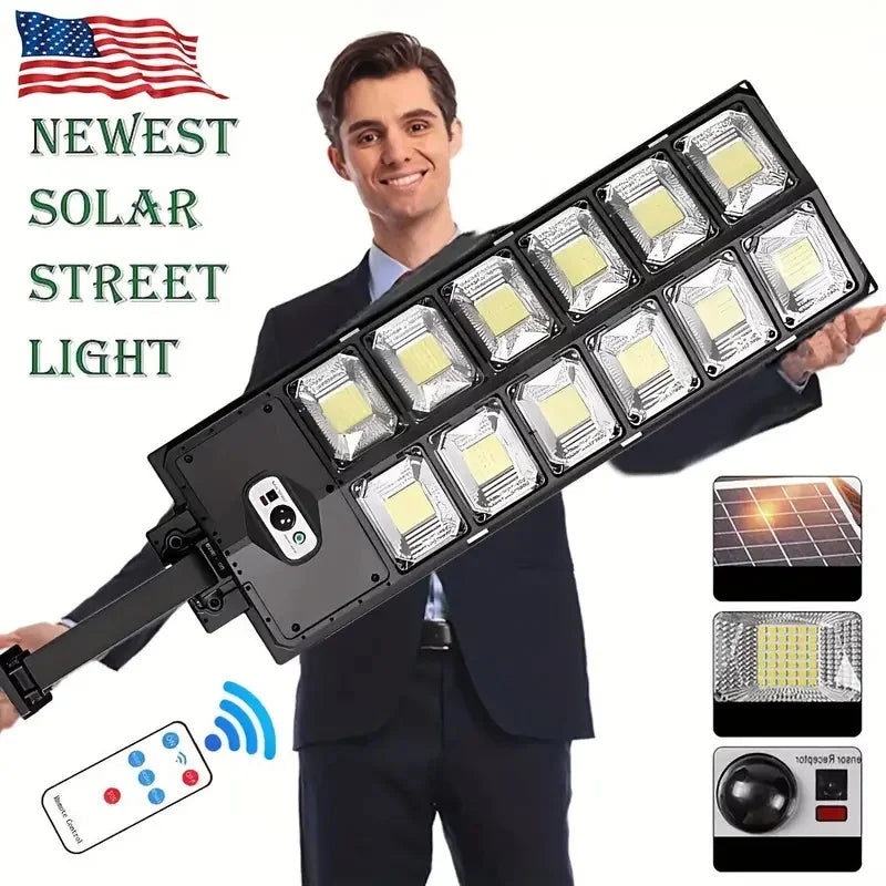 504LED Solar Street Light – Motion Sensor & Remote Control