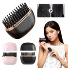 Mini Rechargeable Hair Straightener Brush – Portable & Anti-Scald
