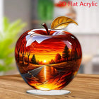 Crystal Apple Figurine – Decorative Paperweight Ornament