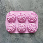 6-Hole Rose Silicone Mold – DIY Soap, Candle & Baking Tool
