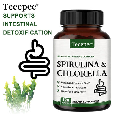 Spirulina Chlorella Capsules – Gut & Antioxidant Support