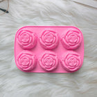 6-Hole Rose Silicone Mold – DIY Soap, Candle & Baking Tool