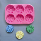 6-Hole Rose Silicone Mold – DIY Soap, Candle & Baking Tool