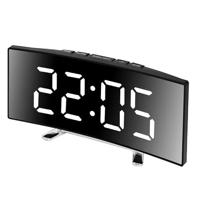 LED Mirror Alarm Clock – Large Display Digital Clock