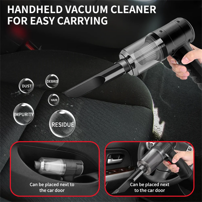 Handheld Portable Vacuum – Compact Car & Home Cleaner