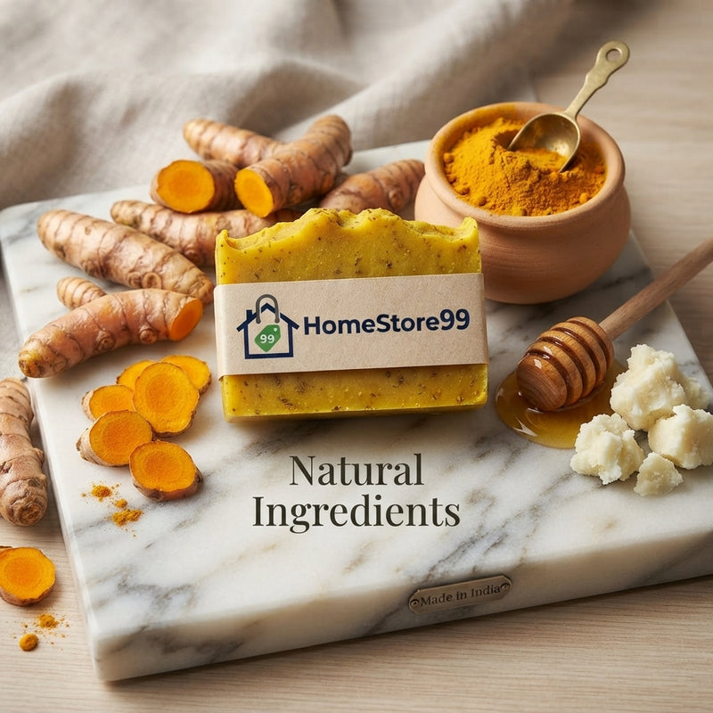 Handmade Turmeric Soap | Brightening Bath Bar | Made in India