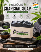Handmade Charcoal Soap | Deep Cleansing Bath Bar | Made in India