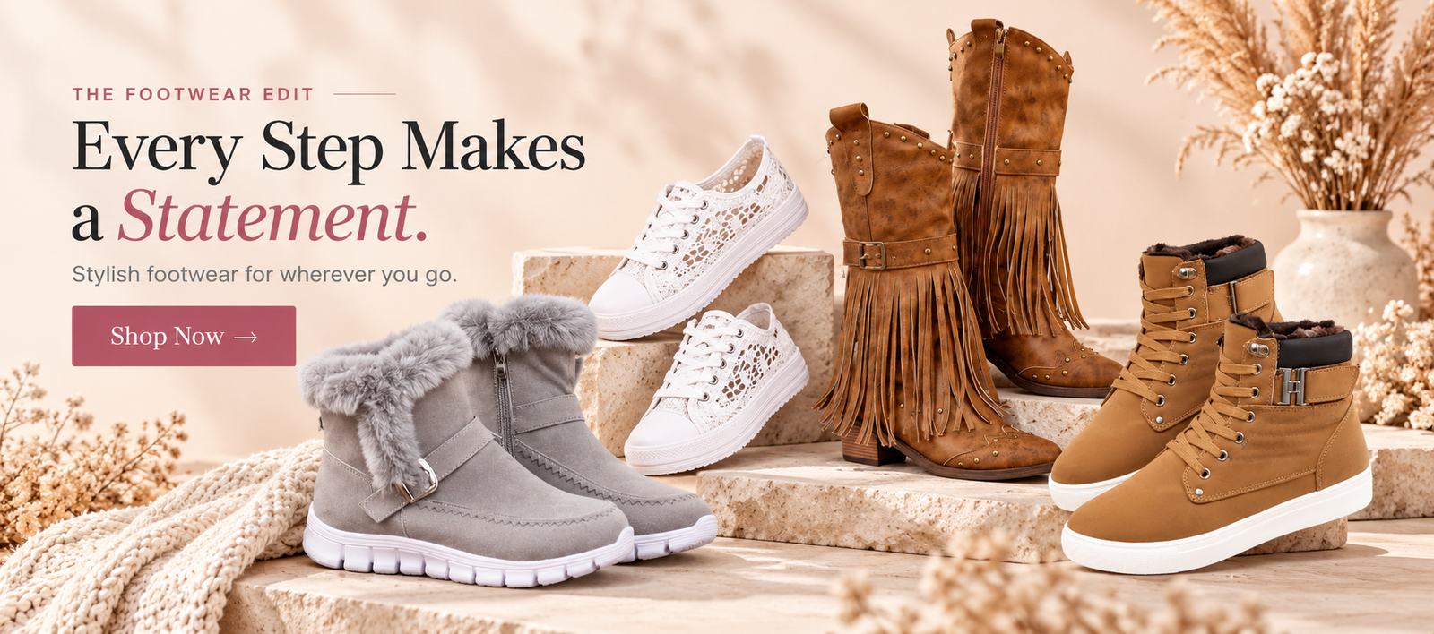 FOOTWEAR EDITORIAL BANNER