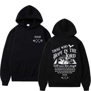 Christian Jesus Letters Print Hoodie – Unisex Loose Art Retro Hoodie